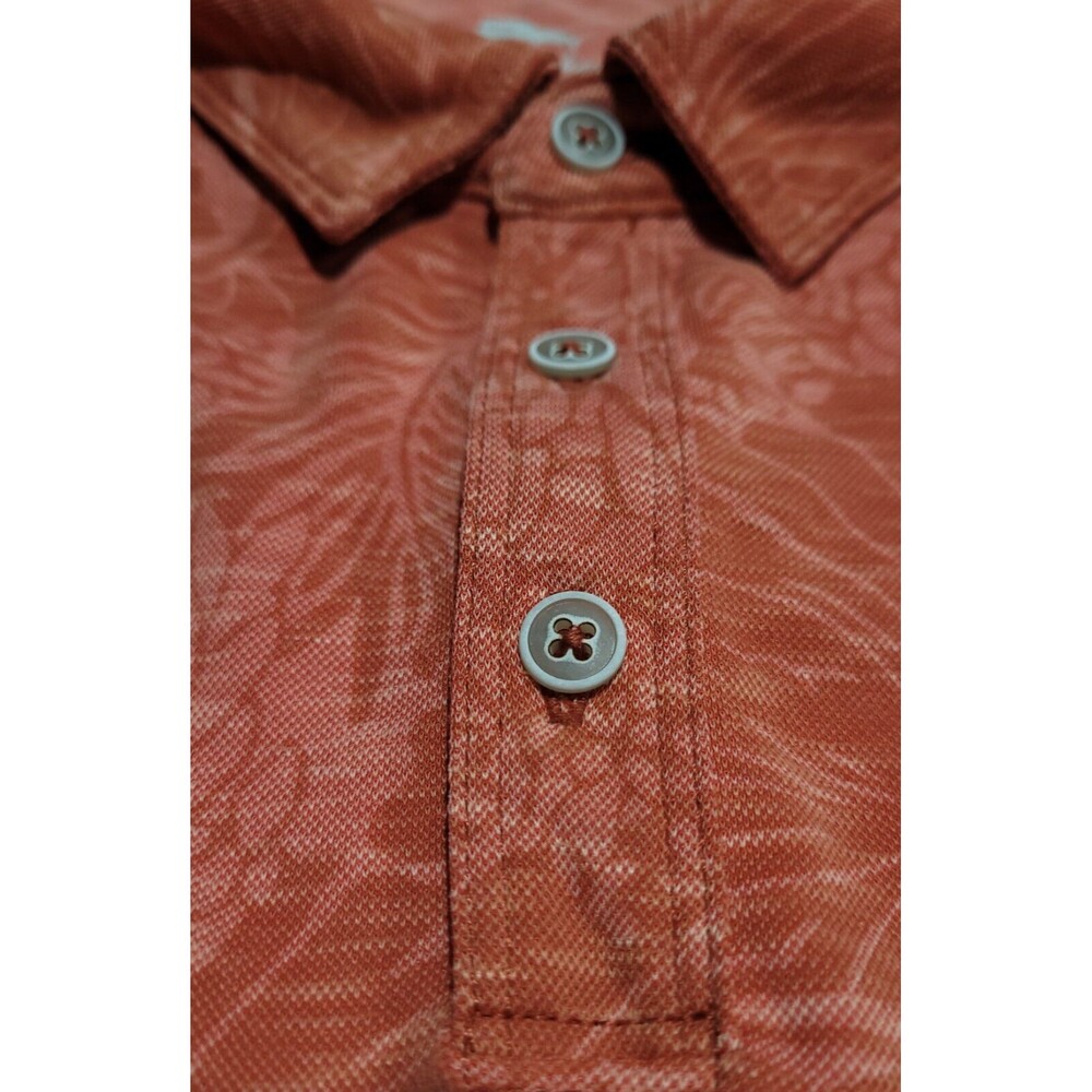 Tommy Bahama Palmetto Beach Tropical Aloha Hawaiian Golf Polo Orange 2XL NWOT - Picture 7 of 14